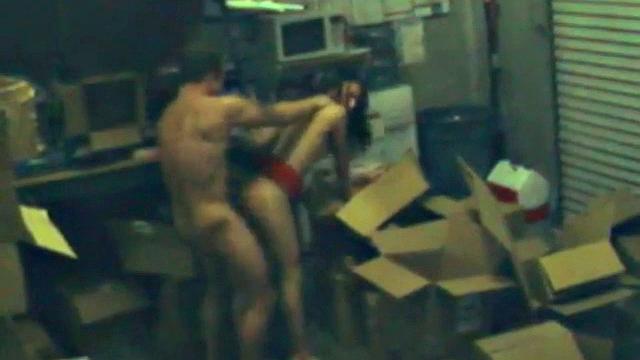 Cheating office worker fucks on spy cam footage