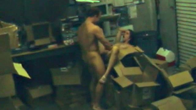 Cheating office worker fucks on spy cam footage