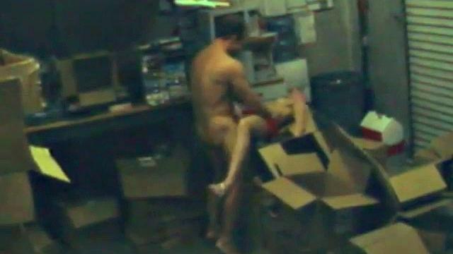 Cheating office worker fucks on spy cam footage