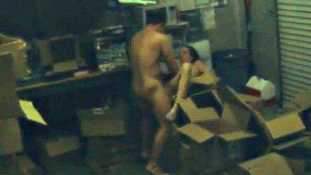Cheating office worker fucks on spy cam footage