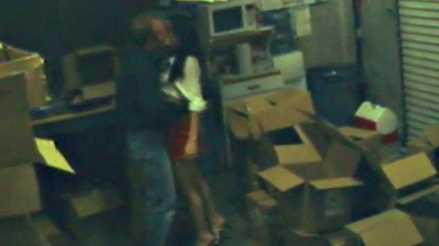 Cheating office worker fucks on spy cam footage