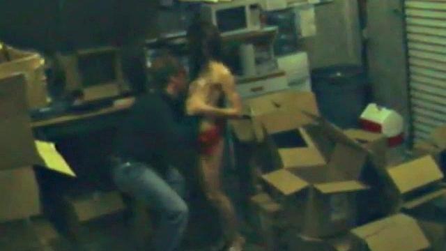 Cheating office worker fucks on spy cam footage