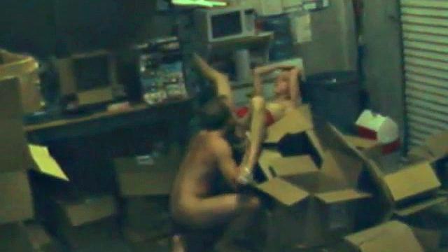 Cheating office worker fucks on spy cam footage