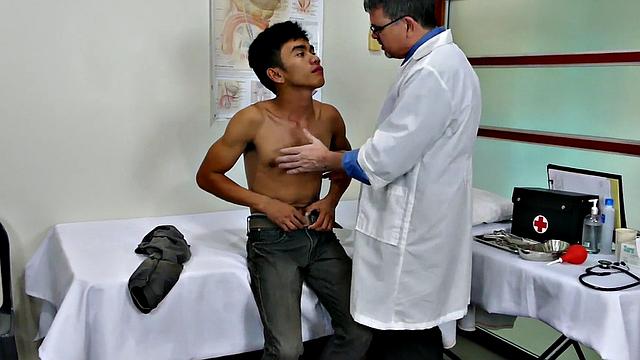 Asian twink gets banged by doctor in infirmary