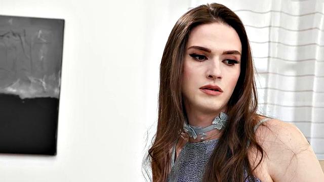 Racy Trannies fuck each other in 3some