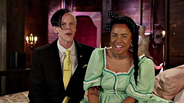 Naughty Brown-haired cosplayer gets fingered and BDSM-fucked in class