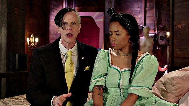 Naughty Brown-haired cosplayer gets fingered and BDSM-fucked in class