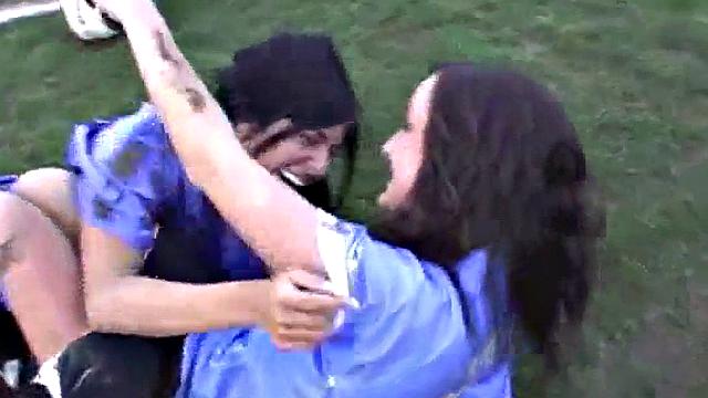 Euro soccer teens go lesbo