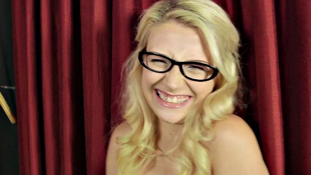 Teen Aubrey Gold Is Naked Under Cap and Gown