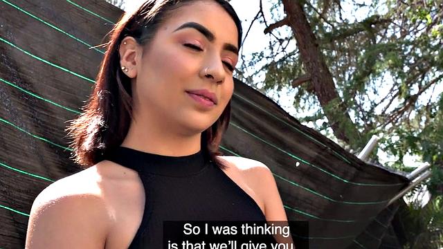 Hot tattooed Latina seduced & fucked hard in the open air