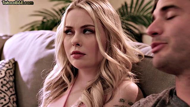 Stunning blonde cockriding 3some