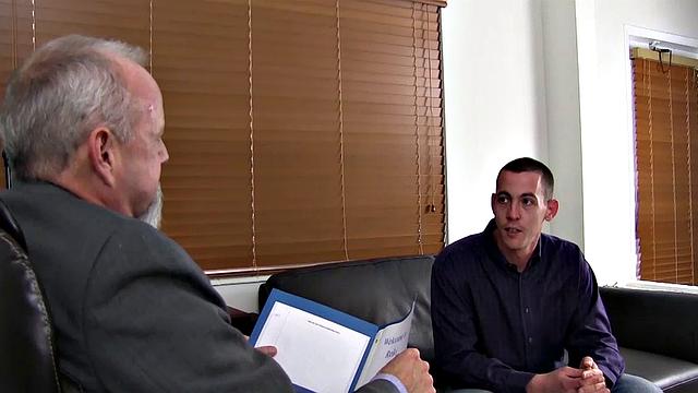 Travis Woods is looking to fill more than just a position with his company when Josh Landau comes i for his interview. Josh needs the job and is willing to do whatever, or whoever, he needs in order to get the position.