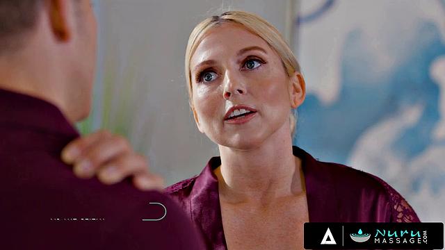 NURU MASSAGE - Lucky Man Gets A Massage By Hot MILF And Her Sexy Stepdaughter