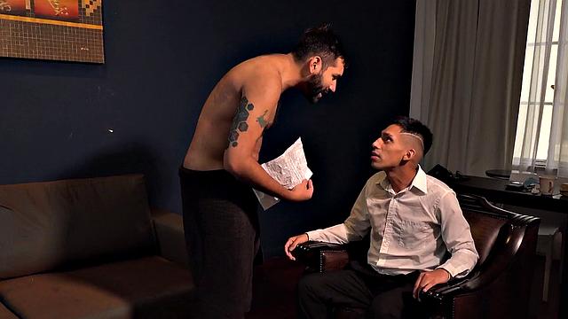 Angry DILF fucks Latin student in ass for bad grades