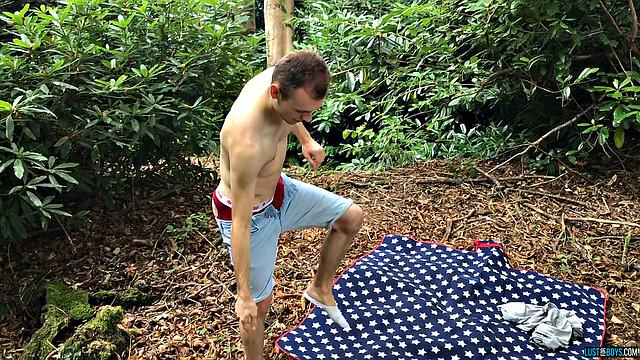 Jerking Off Outdoors with Miller - Featuring Miller Larkin