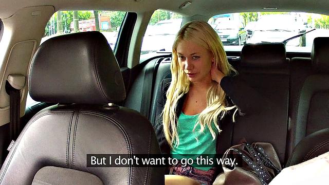 Blonde amateur gives cabbie head and takes it from behind in hot POV action