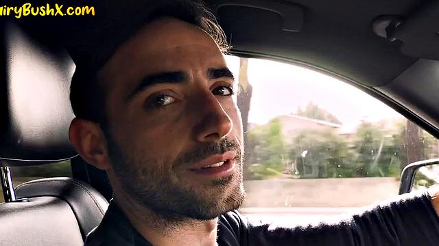 Big-titted hairy MILF nymphos get pleased after car ride