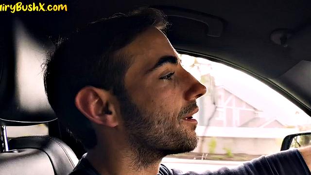 Big-titted hairy MILF nymphos get pleased after car ride