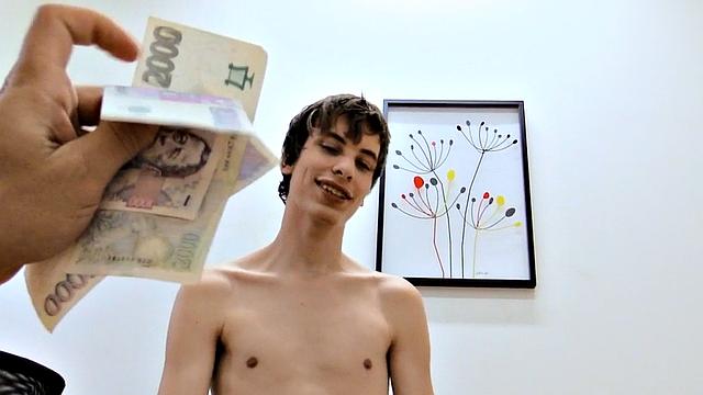 Skinny twink deepthroating in POV before analfuck