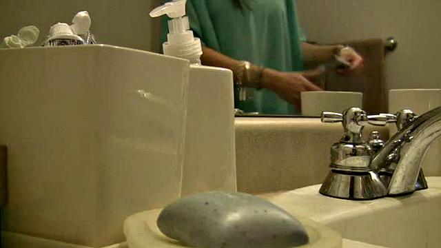 Cute brunette sucking on a dick in POV