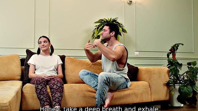 Watch this hot mistress in heels give a wild ride on the couch