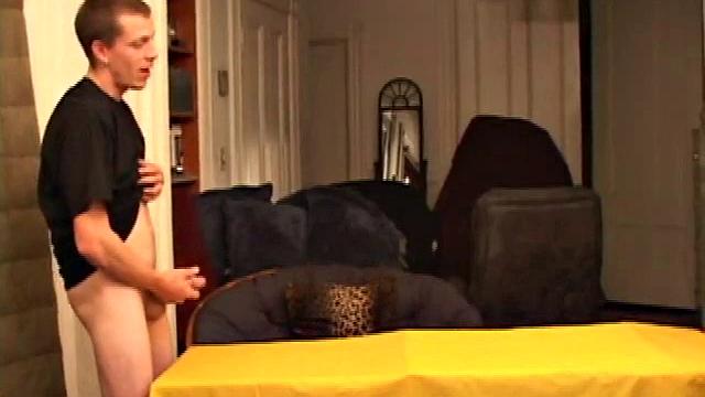 Serious stroker Shane shows up to give a lesson in splooge soaring. He toys with his precum and uses it to lube up his, before finger fucking himself.