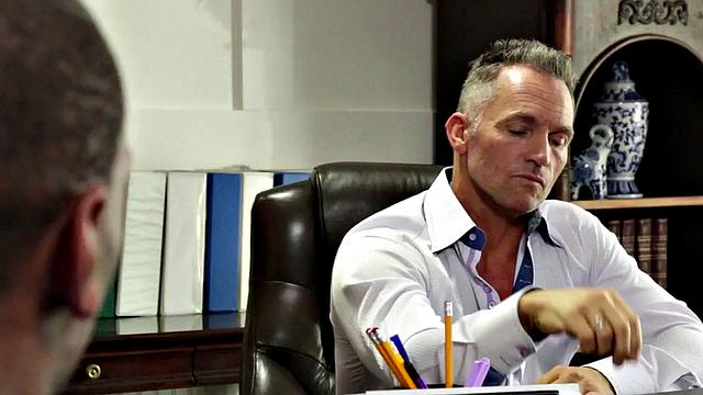 Gorgeous secretary fingered and fucked