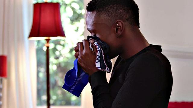 Muscular black BF licks and barebacks bottom asshole in bed