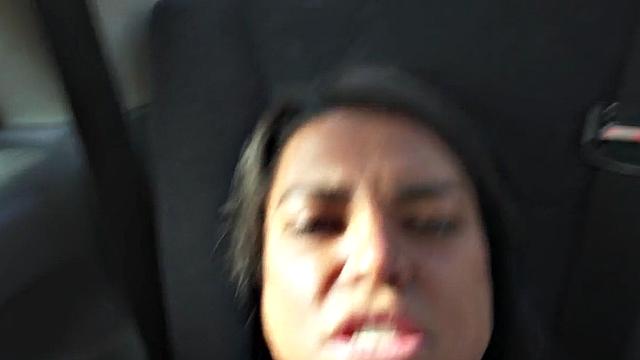 Big titted Latina smashed by big dick by driver