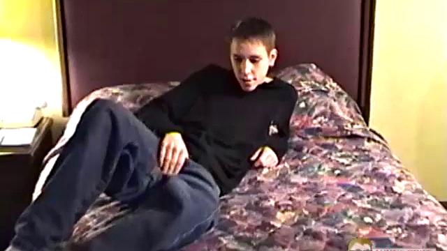 From Vancouver B.C., Ryan is an 18 year old blond, with a 7 inch uncut cock. He's got a great accent, lean body and cute smile. Ryan strips naked, ready to jack off for the camera.