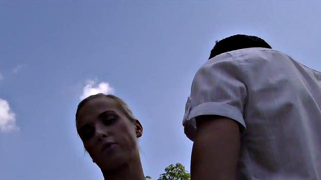 HUNT4K. Babe with angelic face cant resist sexual offer of hunter