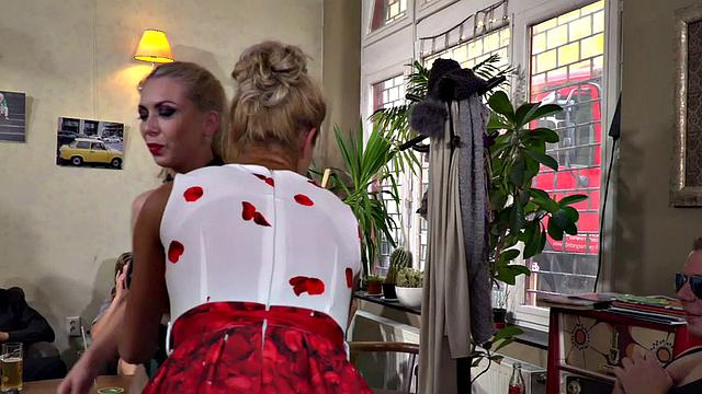 Useless MILF deepthroats in public and gets cum in mouth