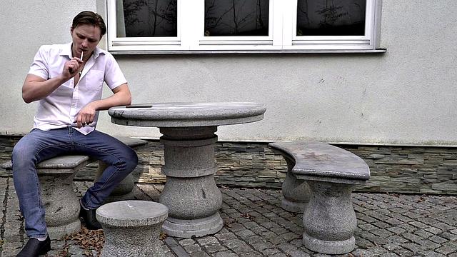 A smoking hot brunette humiliate her submissive with deepthroating, ass licking, and doggystyle in high heels