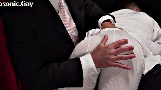 Gullible apprentice spanked and assnailed