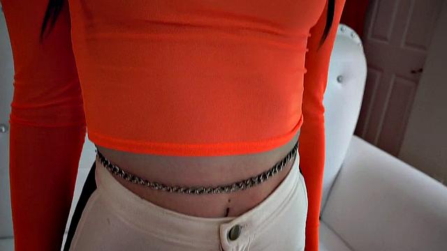 deepthroating 21yo petite slut throat by dom neighbor