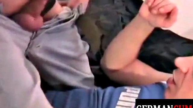 German jock gives bj before barebacking bottoms ass