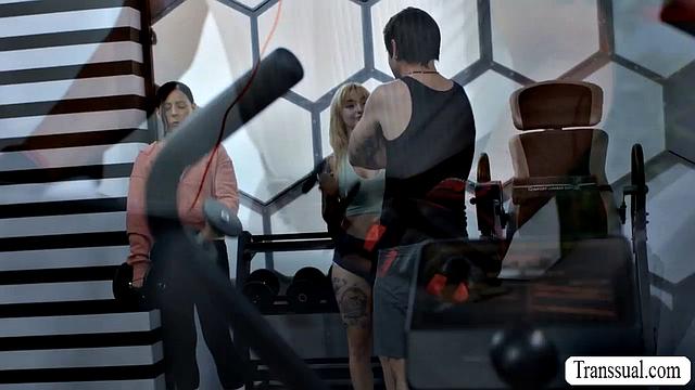 Must Watch Threesome anal in the gym