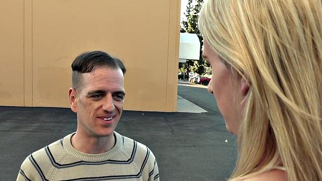 Busty trans girlfriend sucks before sex in couple