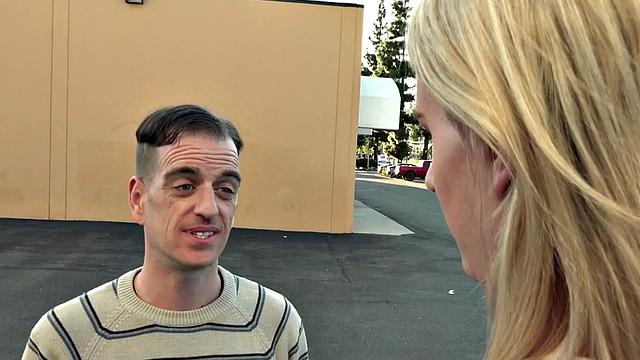 Busty trans girlfriend sucks before sex in couple