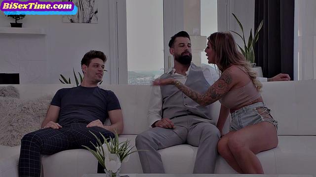 Inked MILF cocksucking guys