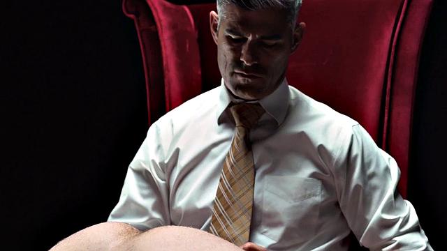 Preacher DILF fingers and toys twink with oiled toy