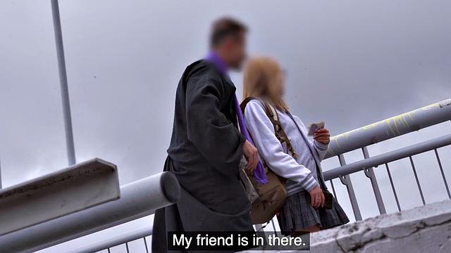 Real college slut fucks fake priest in back of van