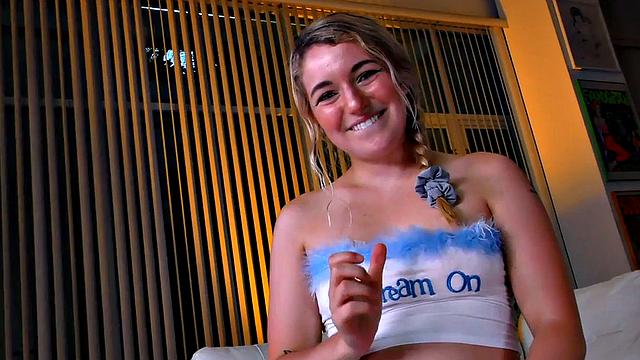 POV dirty talking slut fucked in closeup POV after HJ