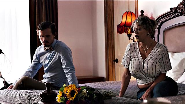 Big bootystepmom cockriding stepson