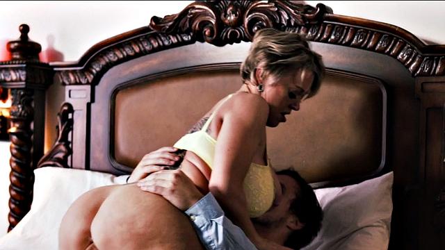 Big bootystepmom cockriding stepson