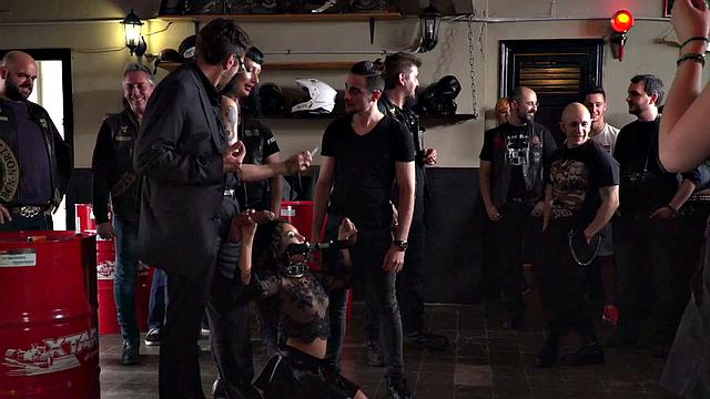 HJ petite teen used for public group humiliation