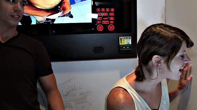 Real straight dude gloryhole sucked by stud till cumshot on face