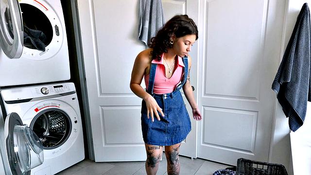 Little Nicole Luva earns money for college with cum on her face!