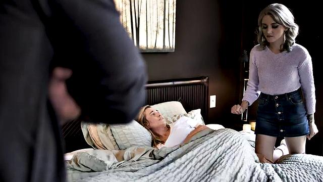 21yo inked slut fucked by stepbrother while stepmom is ill