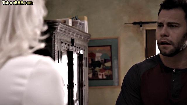 Blonde boss gets throatfuck by hot client